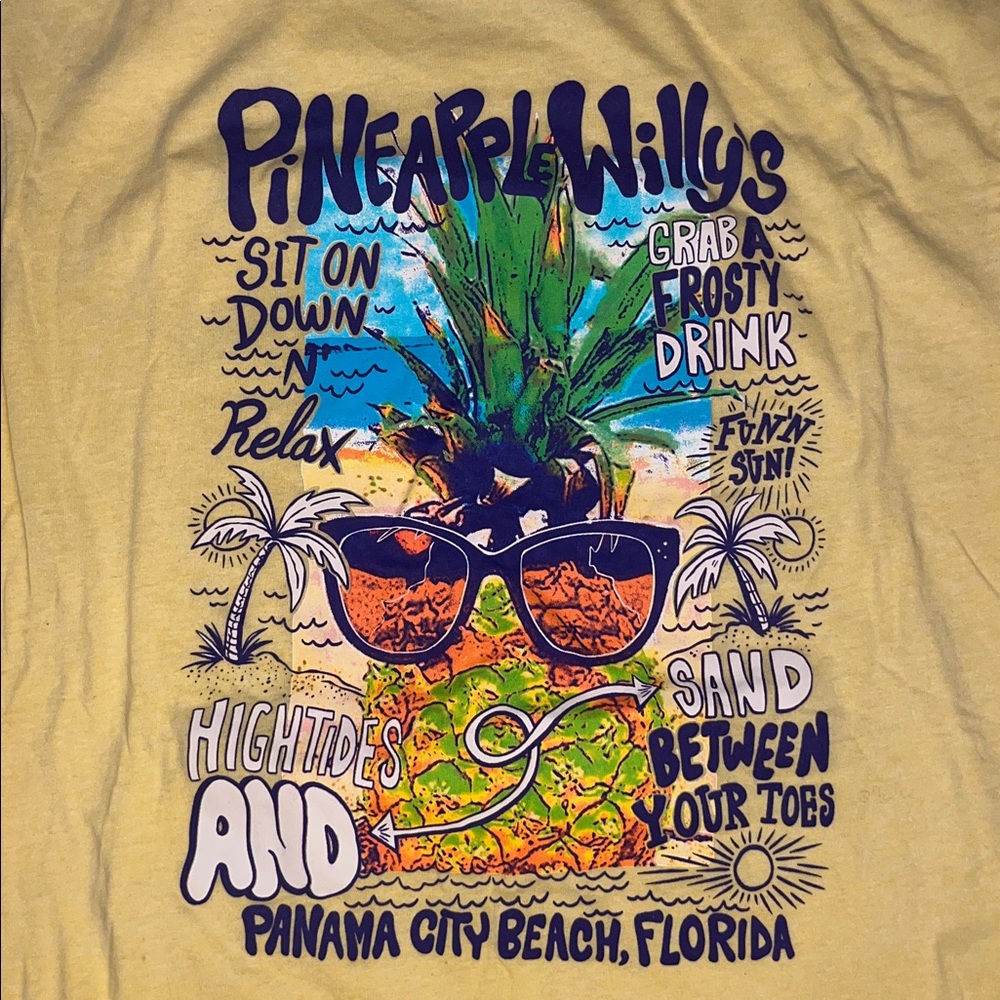 Pineapple Willy’s Panama City Beach Graphic T-Shirt - Picture 2 of 5